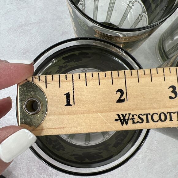 8 Cera‎ Golden Grapes Green Tall Highball Tumblers Vintage MCM Glasses - Picture 7 of 9